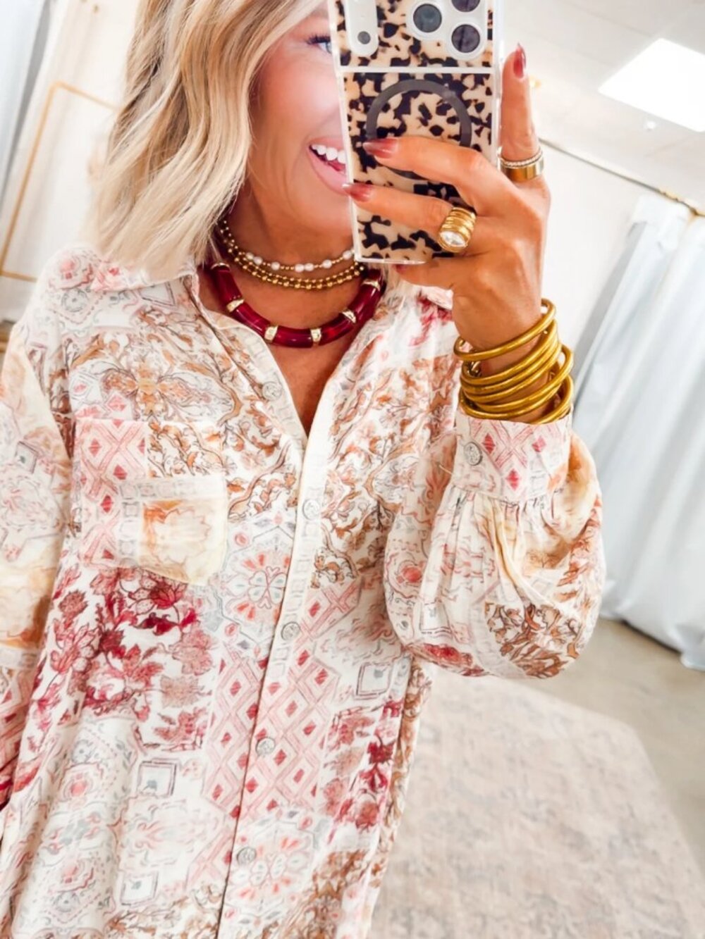 POL The Khloe Tunic In Ivory - Picture 6 of 14